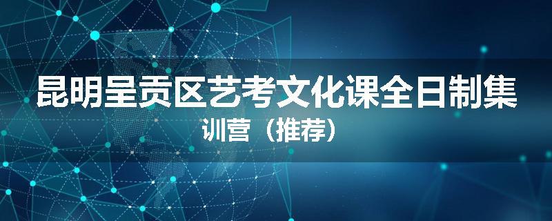 昆明呈贡区艺考文化课全日制集训营（推荐）