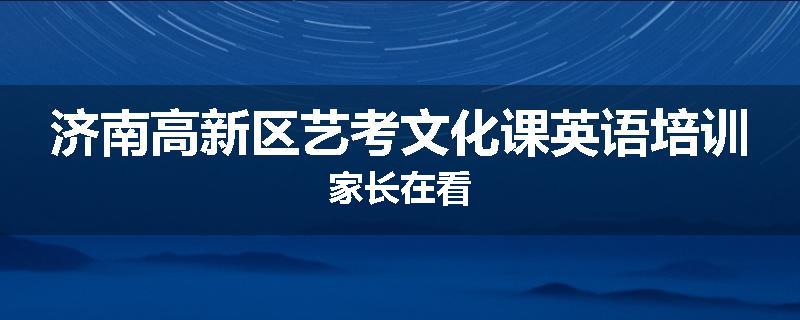 济南高新区艺考文化课英语培训家长在看