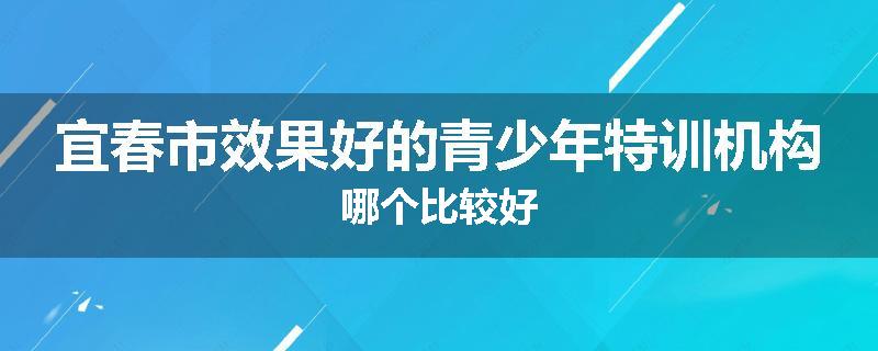 宜春市效果好的青少年特训机构哪个比较好