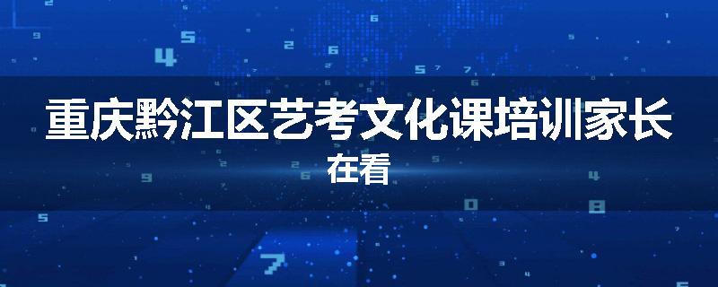 重庆黔江区艺考文化课培训家长在看