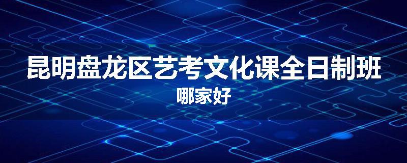 昆明盘龙区艺考文化课全日制班哪家好