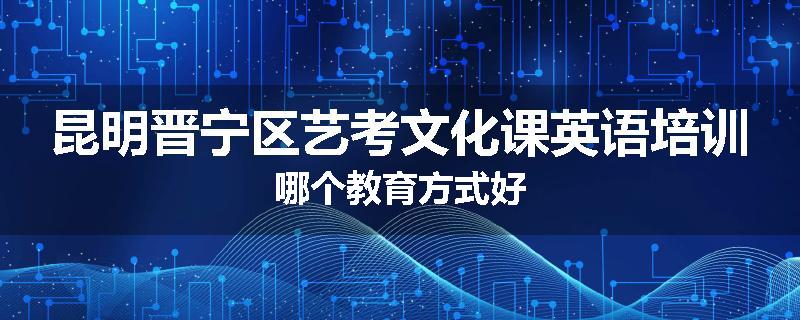 昆明晋宁区艺考文化课英语培训哪个教育方式好