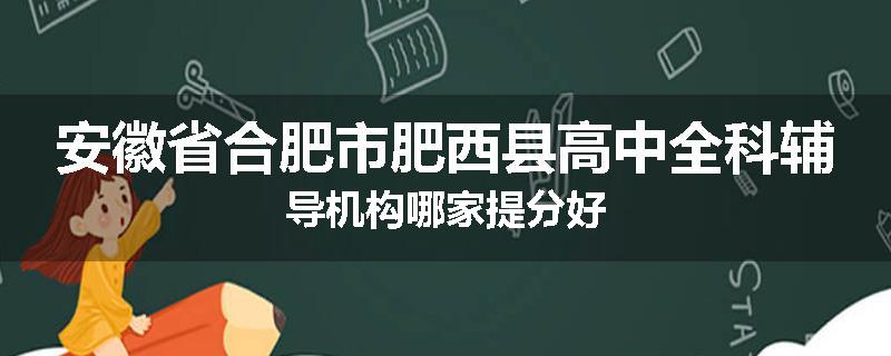 安徽省合肥市肥西县高中全科辅导机构哪家提分好