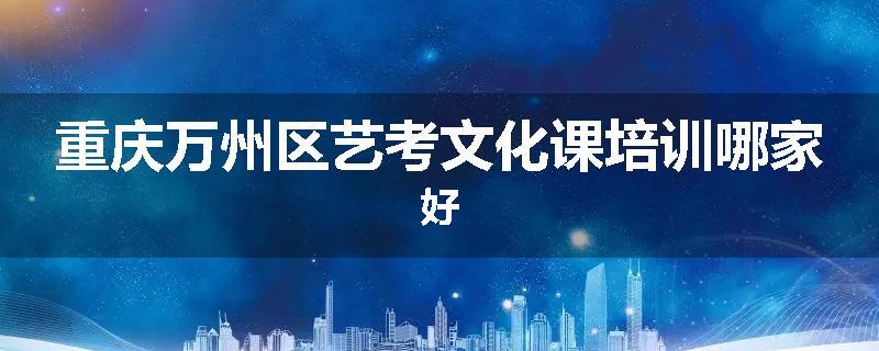 重庆万州区艺考文化课培训哪家好