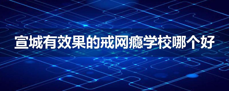 宣城有效果的戒网瘾学校哪个好