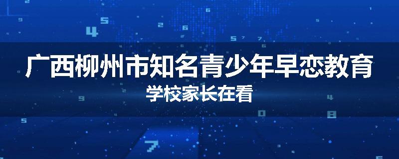 广西柳州市知名青少年早恋教育学校家长在看