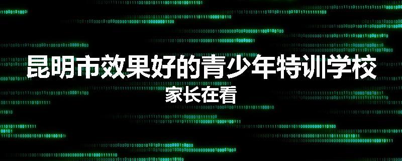 昆明市效果好的青少年特训学校家长在看