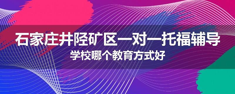 石家庄井陉矿区一对一托福辅导学校哪个教育方式好