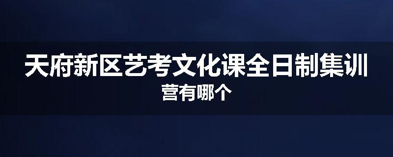 天府新区艺考文化课全日制集训营有哪个