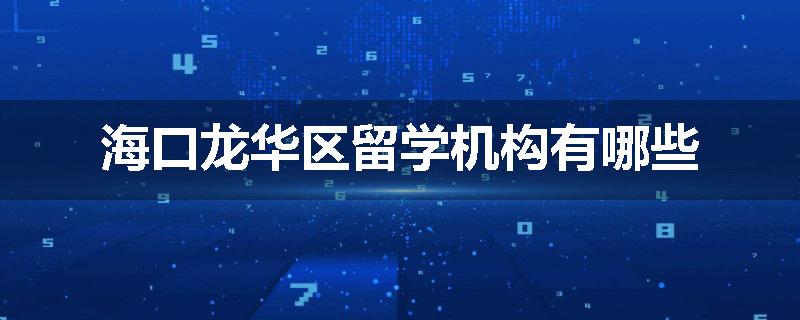 海口龙华区留学机构有哪些