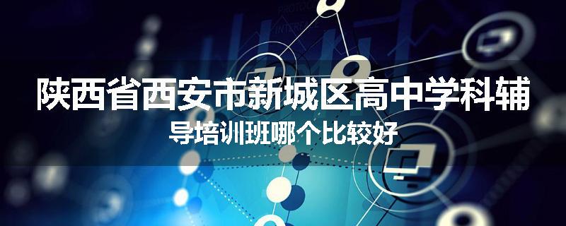 陕西省西安市新城区高中学科辅导培训班哪个比较好