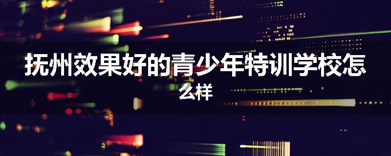 抚州效果好的青少年特训学校怎么样