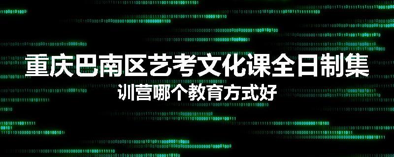 重庆巴南区艺考文化课全日制集训营哪个教育方式好