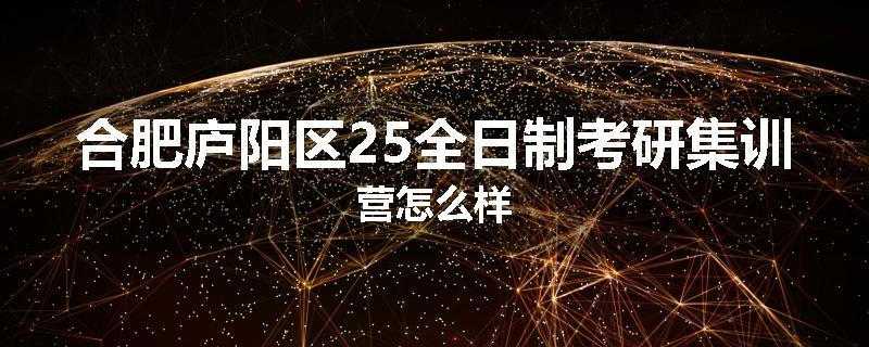 合肥庐阳区25全日制考研集训营怎么样