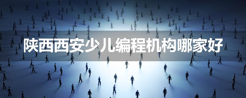 陕西西安少儿编程机构哪家好