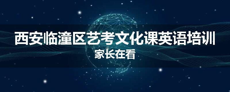 西安临潼区艺考文化课英语培训家长在看
