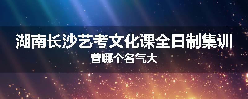 湖南长沙艺考文化课全日制集训营哪个名气大