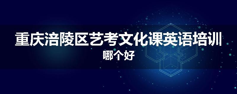 重庆涪陵区艺考文化课英语培训哪个好
