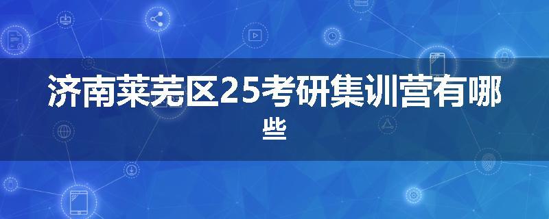 济南莱芜区25考研集训营有哪些