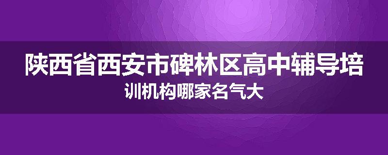 陕西省西安市碑林区高中辅导培训机构哪家名气大