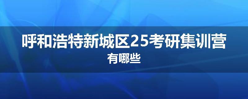 呼和浩特新城区25考研集训营有哪些