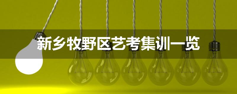 新乡牧野区艺考集训一览