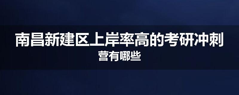 南昌新建区上岸率高的考研冲刺营有哪些