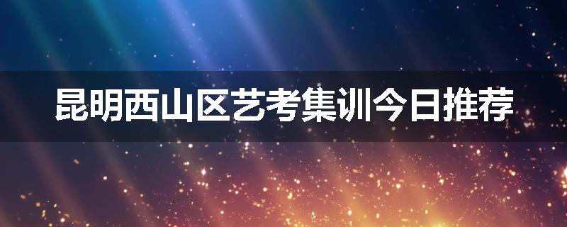 昆明西山区艺考集训今日推荐