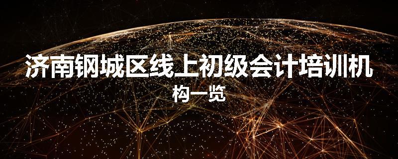 济南钢城区线上初级会计培训机构一览