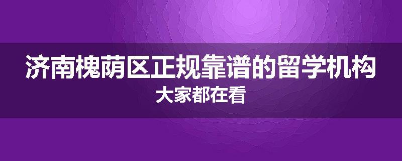 济南槐荫区正规靠谱的留学机构大家都在看