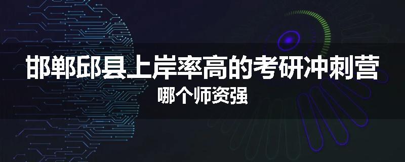 邯郸邱县上岸率高的考研冲刺营哪个师资强