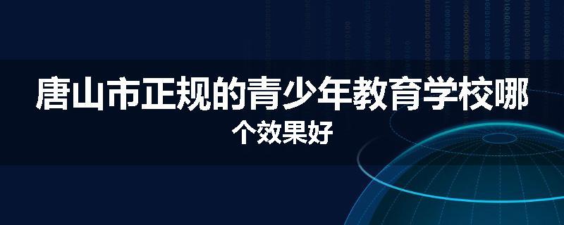 唐山市正规的青少年教育学校哪个效果好