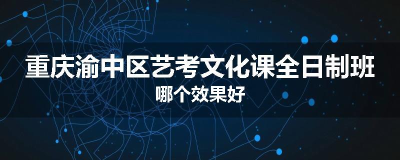 重庆渝中区艺考文化课全日制班哪个效果好