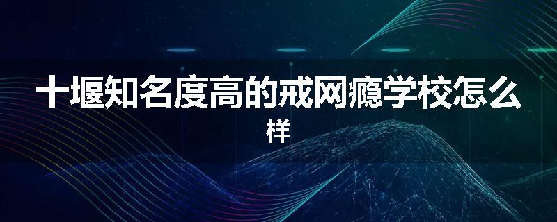 十堰知名度高的戒网瘾学校怎么样