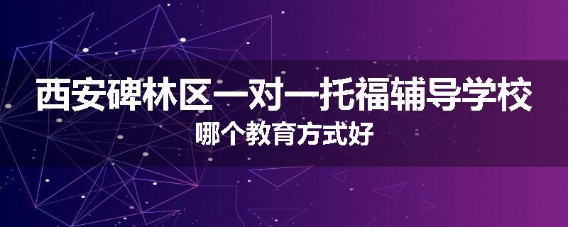 西安碑林区一对一托福辅导学校哪个教育方式好