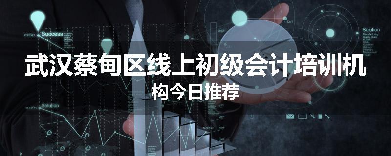 武汉蔡甸区线上初级会计培训机构今日推荐
