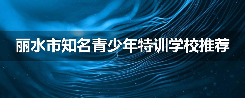丽水市知名青少年特训学校推荐