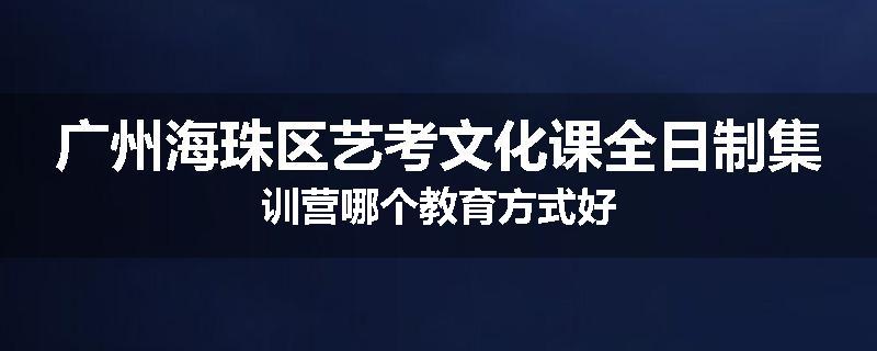 广州海珠区艺考文化课全日制集训营哪个教育方式好