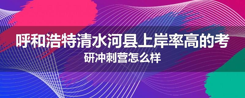 呼和浩特清水河县上岸率高的考研冲刺营怎么样