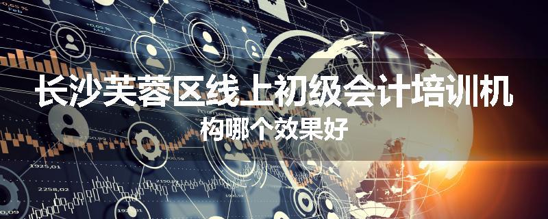 长沙芙蓉区线上初级会计培训机构哪个效果好