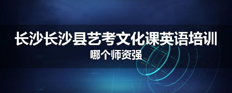 长沙长沙县艺考文化课英语培训哪个师资强