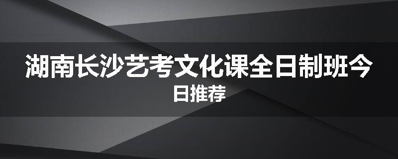 湖南长沙艺考文化课全日制班今日推荐