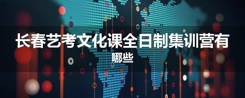长春艺考文化课全日制集训营有哪些