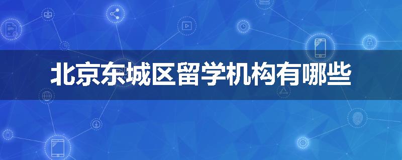 北京东城区留学机构有哪些