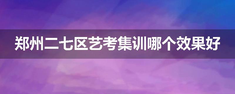 郑州二七区艺考集训哪个效果好