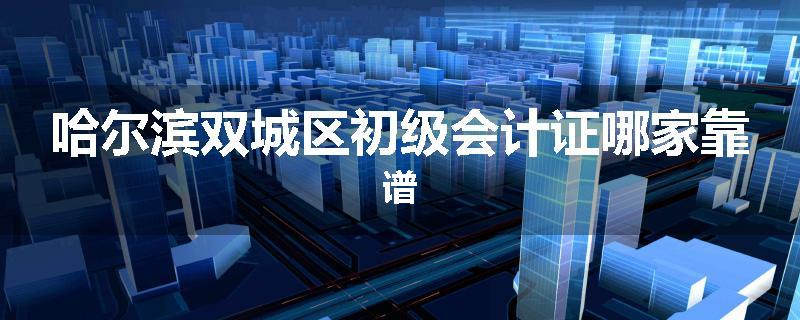 哈尔滨双城区初级会计证哪家靠谱