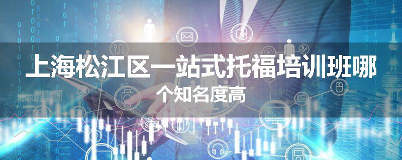 上海松江区一站式托福培训班哪个知名度高