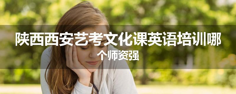 陕西西安艺考文化课英语培训哪个师资强