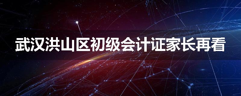 武汉洪山区初级会计证家长再看