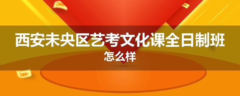西安未央区艺考文化课全日制班怎么样